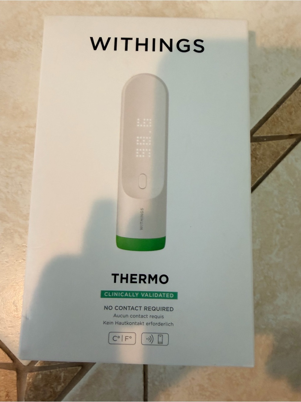 Withings Thermo Smart No-Contact Forehead Thermometer WiFi Bluetooth SCT01
